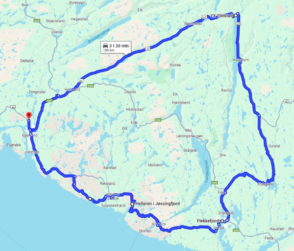 Lørdagstur kart