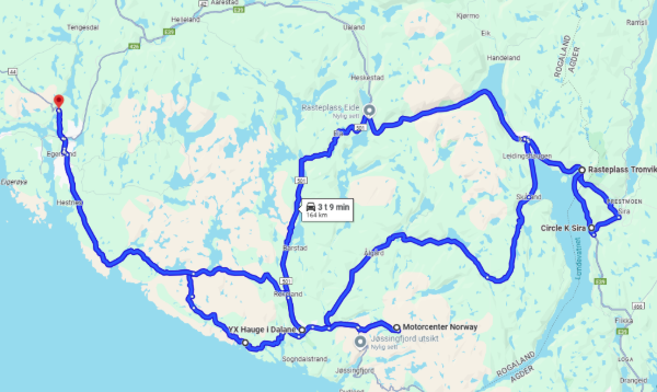 Søndagstur kart